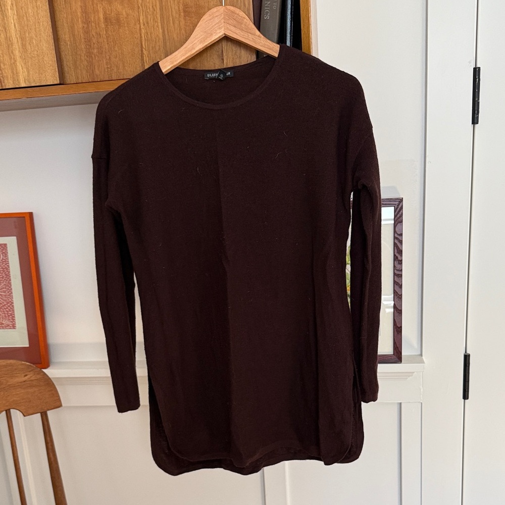 Eileen Fisher Rich Brown Knit Top